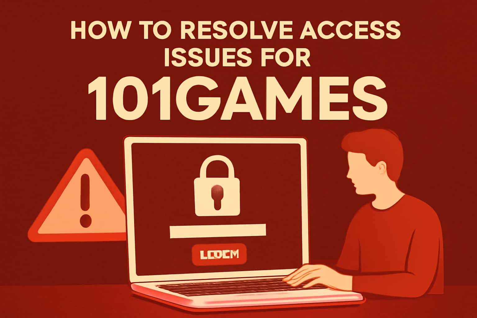 A high-tech design depicting access issues resolution for 101Games.