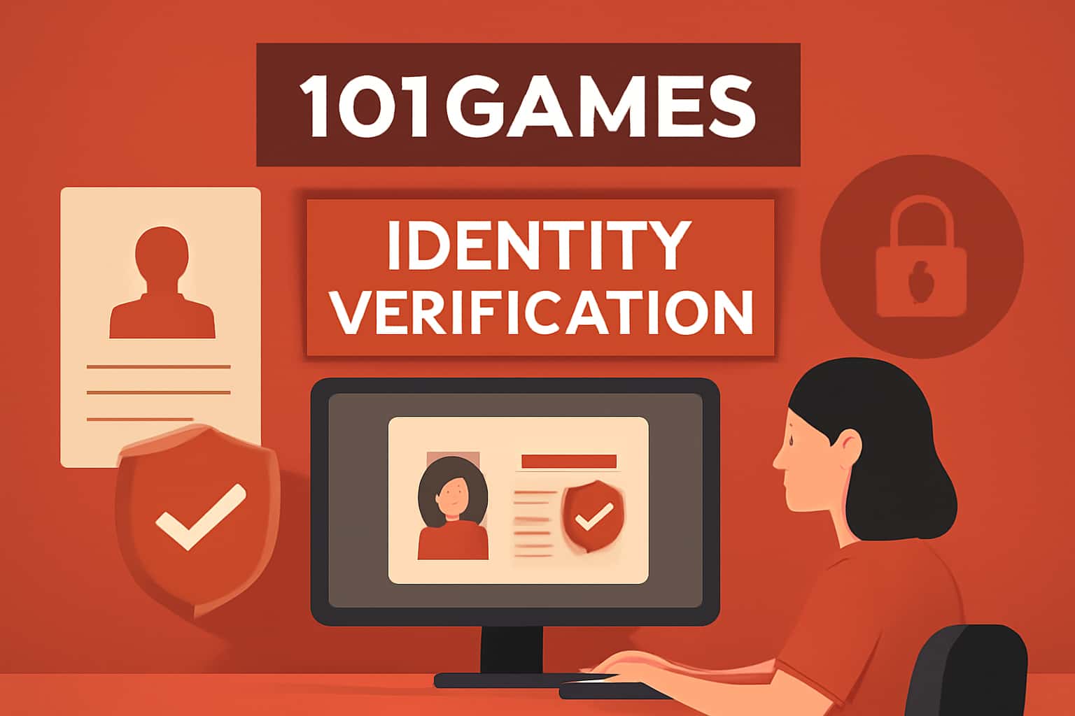A secure access interface showcasing the 101Games Identity Verification process.