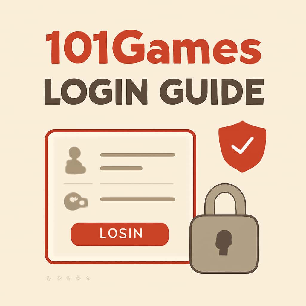 Illustration depicting login procedures for 101Games.
