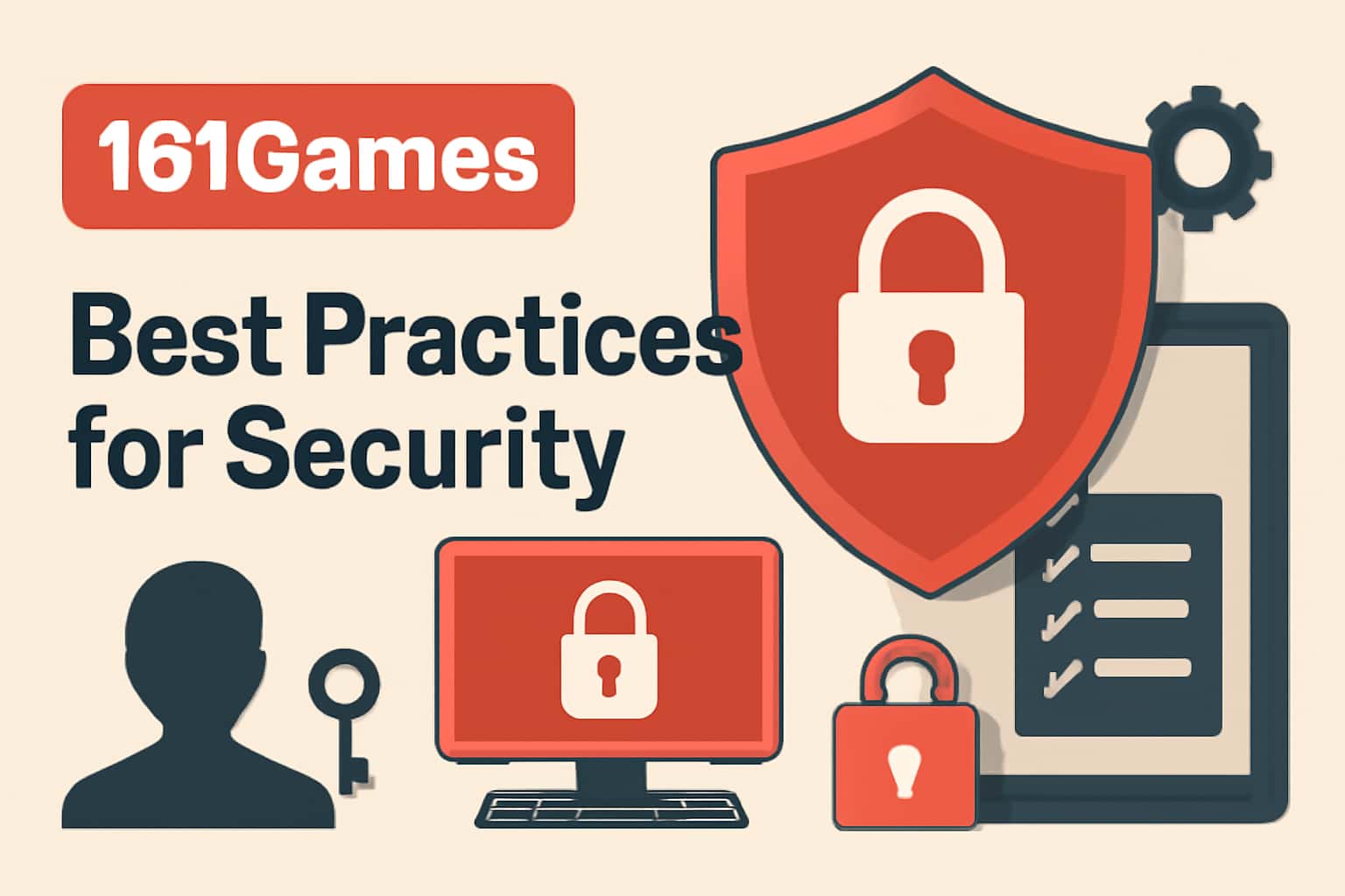 An informative scene illustrating security practices for 101Games.