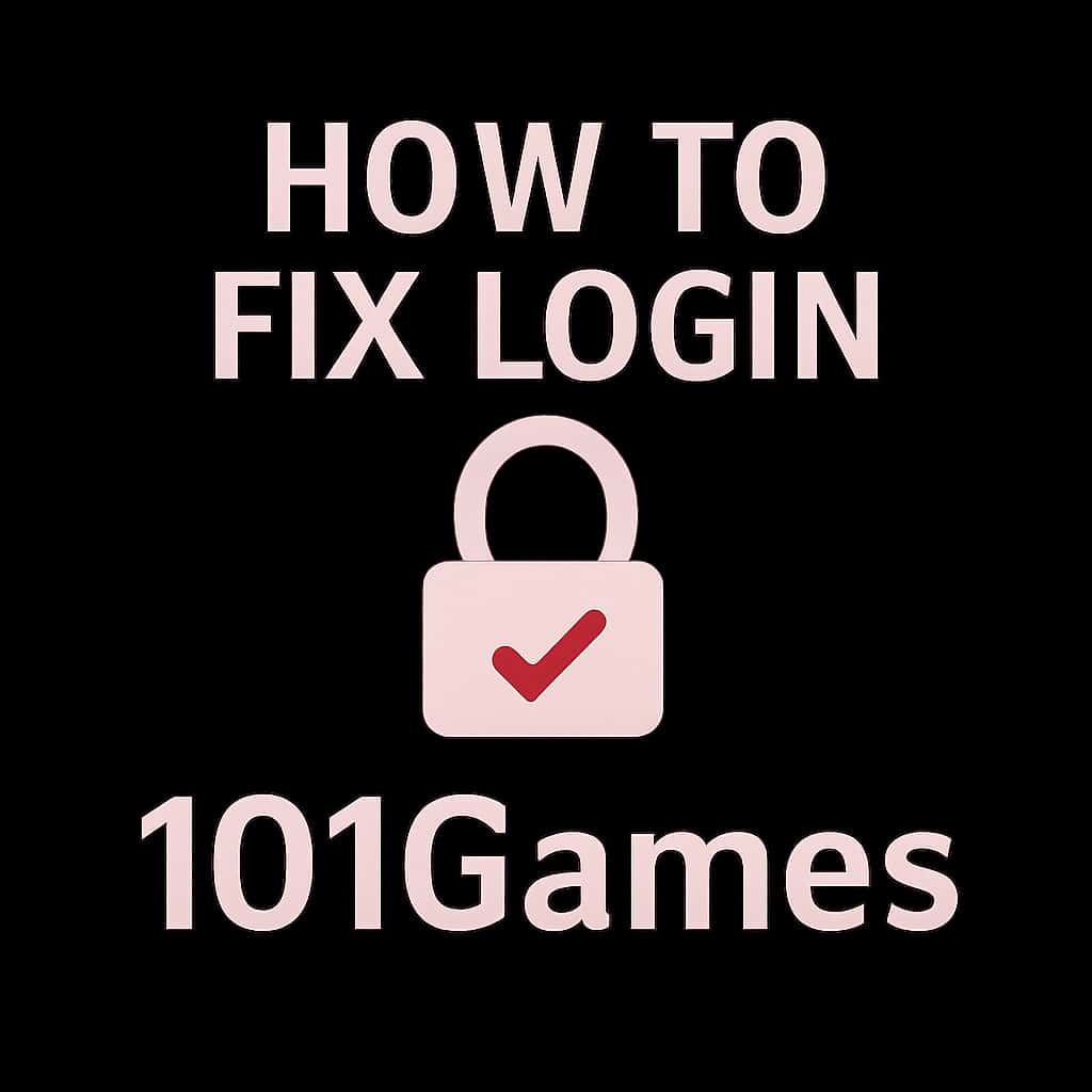 A minimal guide resource emblem for fixing 101Games login.