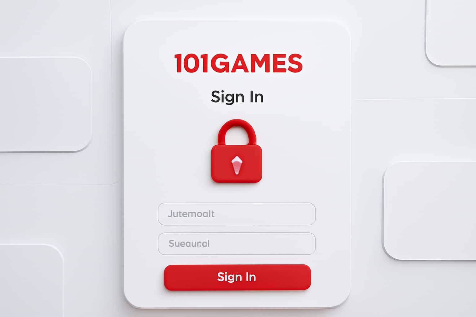 101Games Sign In & Dashboard Interface