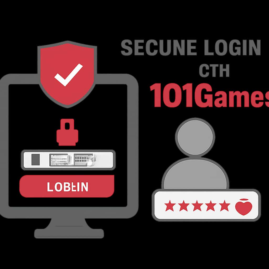 An educational illustration on securing logins for 101Games.
