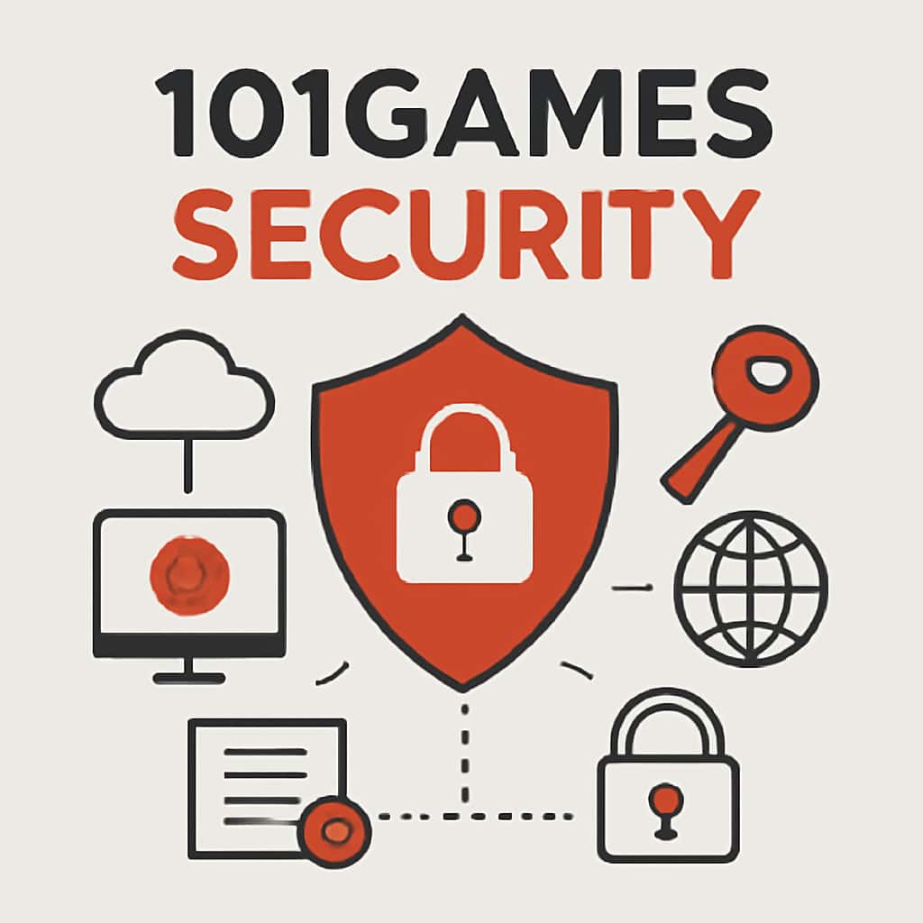 An educational diagram illustrating security tips for 101Games.